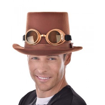 Steampunk Brown Hat with Goggles BUY